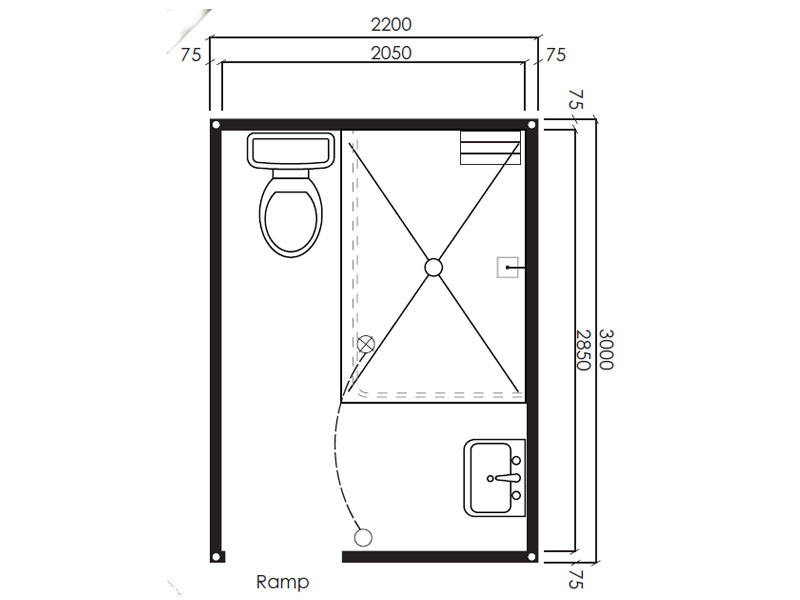 Mobile Disability Bathroom Floorplan